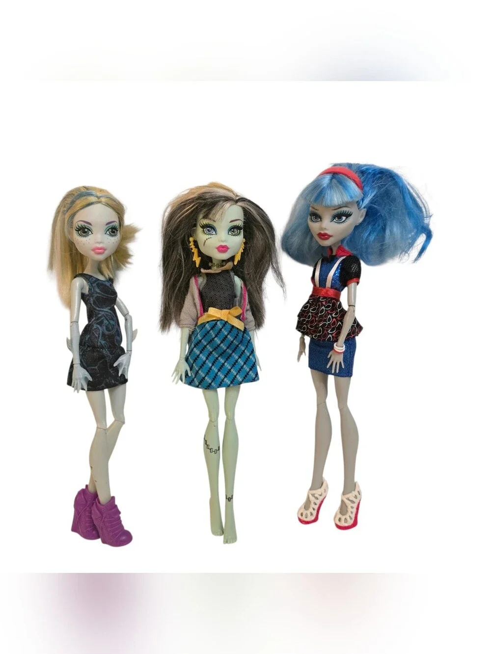 Monster High Lot Of 3 Dolls Lagoona Blue Frankie Stein Ghoulia Yelps Toys Kids